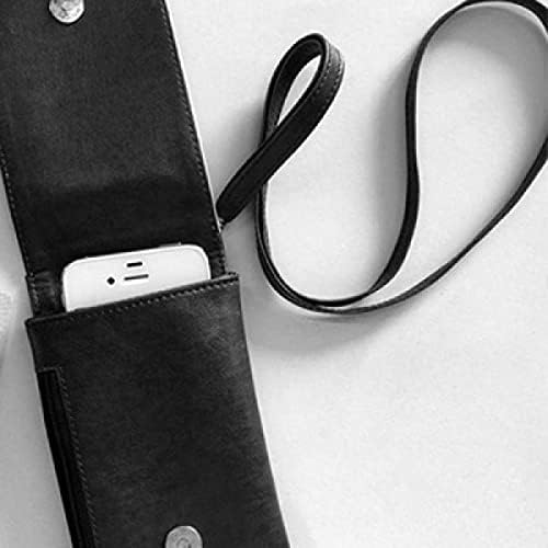Çince karakter Bileşen Pasta Telefon cüzdan çanta asılı cep kılıfı siyah cep