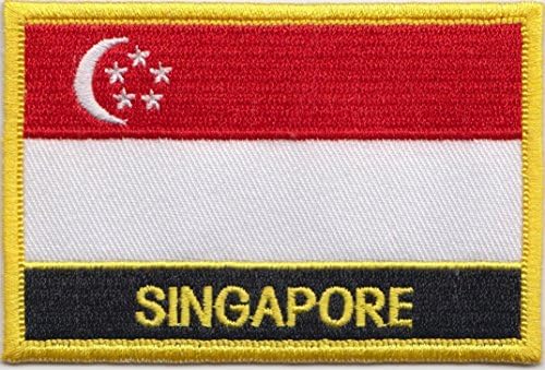 1000 Bayrak Singapur Ülke Bayrağı İşlemeli Blazer rozetli yama