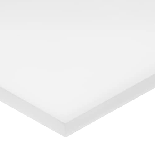 Delrin Asetal Homopolimer Plastik Çubuk, Beyaz, 5/8 inç Kalınlığında x 1-1 / 2 inç Genişliğinde x 36 inç Uzunluğunda