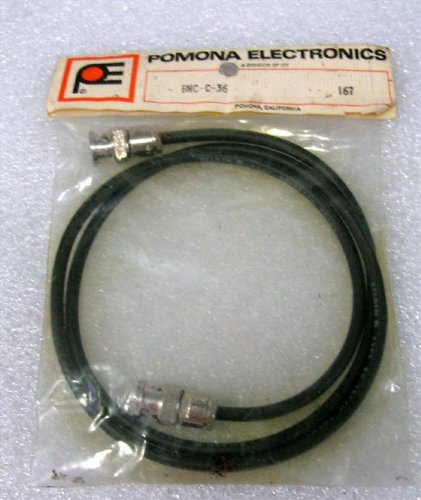 Pomona Koaksiyel Kablo, Rg-58C / u, 36 İnç, Siyah-BNC-C-36