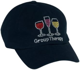 Wine.com Siyah Bling Grup Terapisi Bayan Şapkası