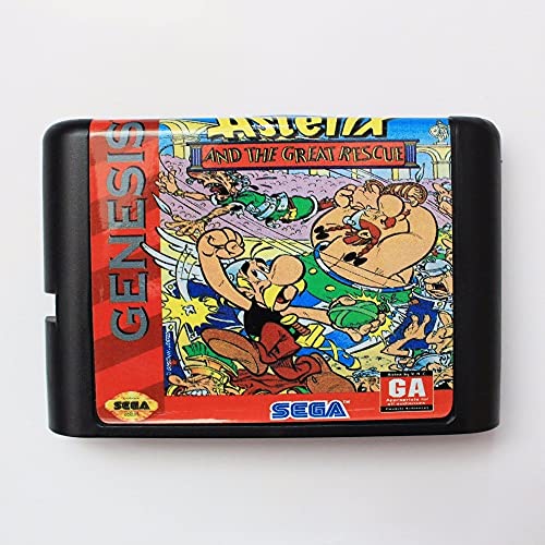 Classicgame Asterix Ve Büyük Kurtarma NTSC-ABD 16 Bit MD Oyun Kartı İçin Sega Mega Sürücü Genesis (Siyah)