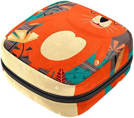 Dönem Çantası, Sıhhi Peçete Çantası Fermuar Tampon Çanta Kadın Kızlar için Kadınsı Menstruasyon Fermuar Kılıfı Mini