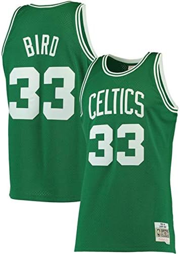 Mitchell & Ness Larry Bird Boston Celtics Erkekler Yeşil 1985 Swingman Forması (3X)