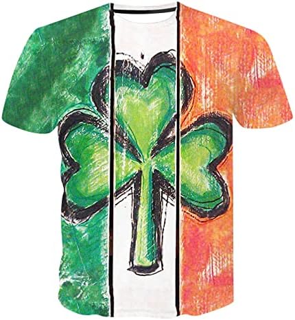 Aziz Patrick Günü erkek T-shirt Toprak Kısa Kollu Yeşil Grafik Tee Üstleri Komik Cüceler Baskı Kas Fit Tshirt