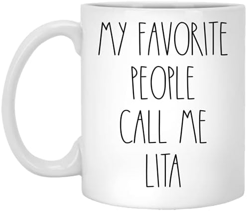 Lita-En Sevdiğim İnsanlar Bana Lita Kahve Kupası Diyor, Lita Rae Dunn'dan İlham Aldı, Rae Dunn Stili, Doğum Günü-Mutlu