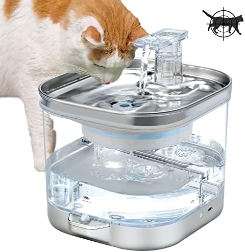 Spofan Kedi Su Çeşmesi Evcil Hayvanlar için Otomatik Su Sebili Kablosuz Otomatik Kızılötesi Algılama 304 Paslanmaz