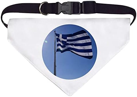 Büyük 'Yunan Bayrağı' Köpek / Kedi / Evcil Hayvan Bandanası (PD00000084)