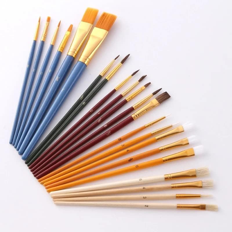 N / A Profesyonel Naylon Saç Boya Fırçaları Kalem Yağı Suluboya Çizim Boyama Fırça Kalemler Sanat Kırtasiye Malzemeleri