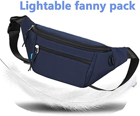 AICOC Fanny Paketleri bel çantası İçin Kadın Erkek Büyük Çapraz vücut Bel paket çantası ile Ayarlanabilir Kayış 4-Fermuar