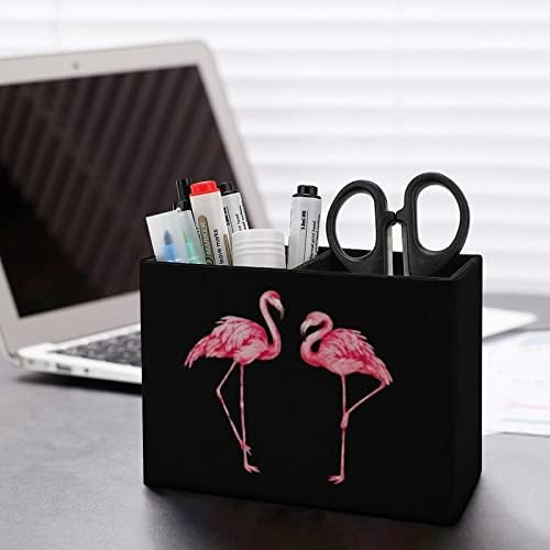 Suluboya Flamingo PU deri kalemlik Bardak kalemlik Bardak masa düzenleyici Durumda Masaüstü Kırtasiye Konteyner Kutusu