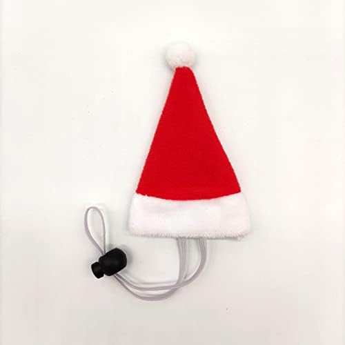 Noel Pet Tavuk Şapka Eşarp 1 Set Mini Kırmızı Yeşil Santa Şapka Eşarp Noel Küçük Hayvan Şapka ile Ayarlanabilir çene