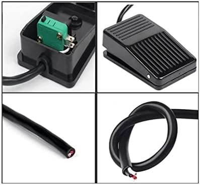 1 ADET Ayak Pedalı Plastik Kabuk Ayak Anlık Kontrol Anahtarı Elektrik Pedalı SPDT TDFS-1 10A 250VAC (Renk: Kısa Tel)