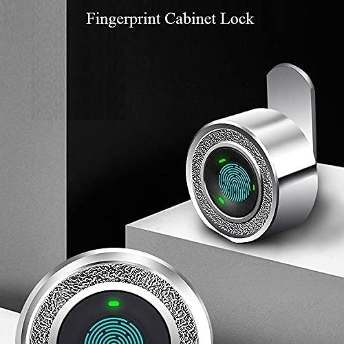 SEASD Çinko Alaşım Anahtarsız Mini Parmak İzi Dolap Çekmece Kasa Kilidi Biyometrik Elektrikli Kilit (Boyut: Siyah