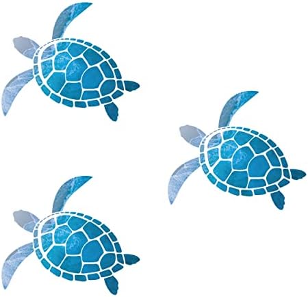 TreeArm Mavi Okyanus Kaplumbağası Çıkartma, Deniz Kaplumbağası Su Geçirmez Yüksek Yoğunluklu Vinil Çıkartmalar, Araba,