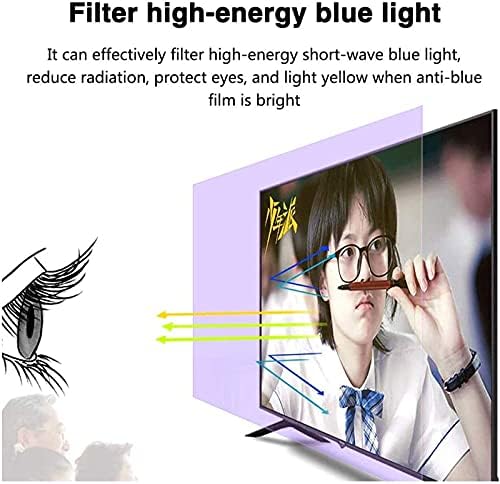 TV için KELUNİS Anti Mavi ışık Ekran Koruyucu, Bilgisayar Göz Yorgunluğunu Gideren Mavi ışığı Filtreleyin LCD,LED,