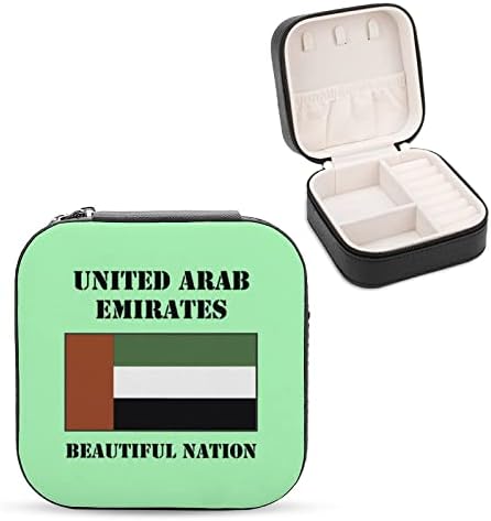 Birleşik Arap Emirlikleri Bayrağı kadın Premium Seyahat Küçük Mücevher kolye kutusu Yüzük Depolama Organizatör Mini