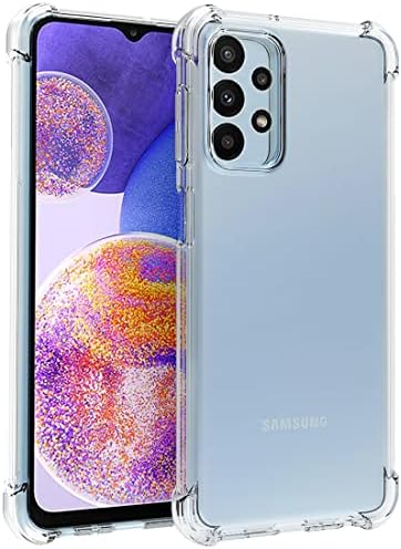 Samsung Galaxy A23 5G Kılıf için Osophter, Samsung A23 Kılıf Temizle Şeffaf Takviyeli Köşeler TPU Şok Emme Esnek Cep