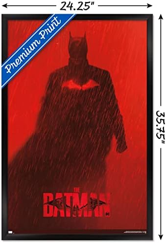 Trendleri Uluslararası DC Comics Film Batman-Batman Teaser Bir Levha Duvar Posteri, 22.375 x 34, siyah Çerçeveli Versiyonu