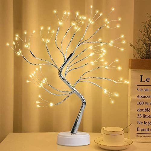Işık ruhu ağacı ışık ağacı lambası yapay Bonsai ağacı ışıkları ile 108 LED ışıkları, pil, USB, akıllı dokunmatik,