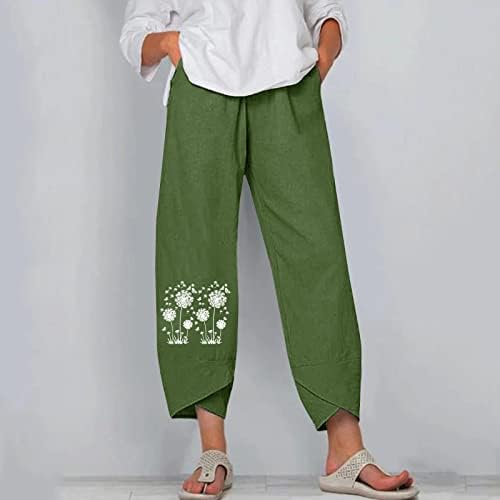 Bayan Capri Yoga Pantolon Rahat Geniş Bacak Kırpılmış Pantolon Rahat Egzersiz Pijama Pantolon Yaz Kelebek Baskı harem