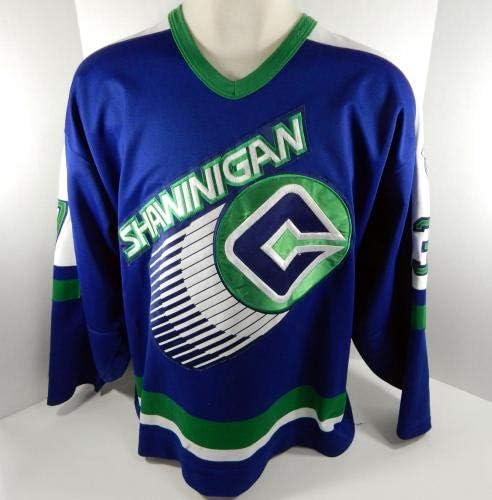 1996-00 Shawinigan Kataraktları Simon Poirier 37 Oyun Kullanılmış Mavi Forma - Oyun Kullanılmış NHL Formaları