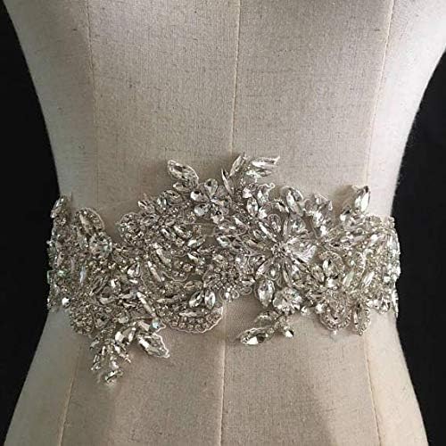 DEPİLA Elbise 1 çift/grup Rhinestone Kristal Boncuklu Demir on Gelin Aplike Çifti gelinlik kemeri Kemer, elbise Askıları