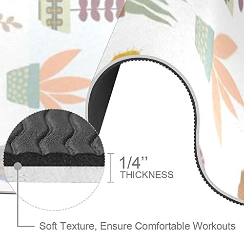 Siebzeh Kaktüs Bitkileri Desen Premium Kalın Yoga Mat Çevre Dostu Kauçuk Sağlık ve Fitness Kaymaz Mat Her Türlü Egzersiz