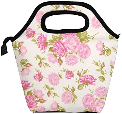 Öğle yemeği çantaları Kadın Erkek Kiraz Japon Kiraz Çiçeği Baskı Yalıtımlı yemek taşıma çantası soğutucu çanta yemek