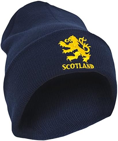 İskoçya Erkek aslan tasarım işlemeli kış bere şapka