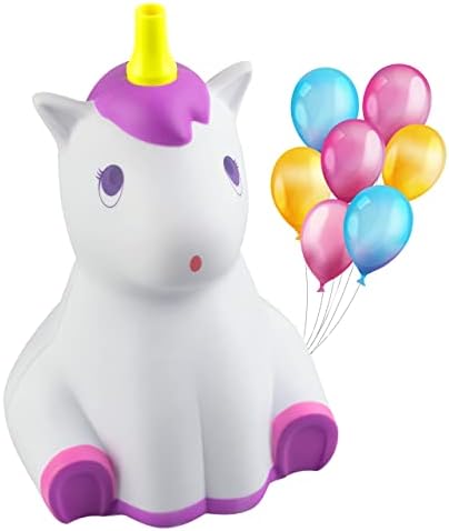 Coogam Unicorn Balon Pompası + 100 Adet Balonlar Gökkuşağı Rengi + Balon Dekorasyon şerit kiti Kemer Garland
