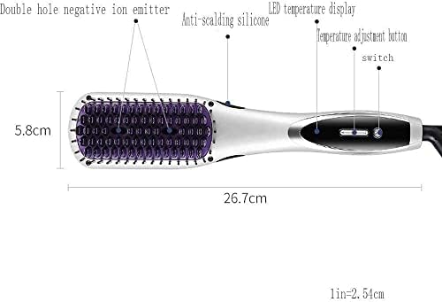 MXJCC iyonik doğrultma fırçası, saç düzleştirici fırça ile Anti-Haşlanma, Anti Bukle, hızlı seramik ısıtma, otomatik