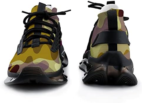 GJETFDAP erkek 3D Baskılı Kamuflaj Moda spor ayakkabı Açık Spor, Yumuşak ve Rahat Lace Up Tasarım Sokak koşu ayakkabıları