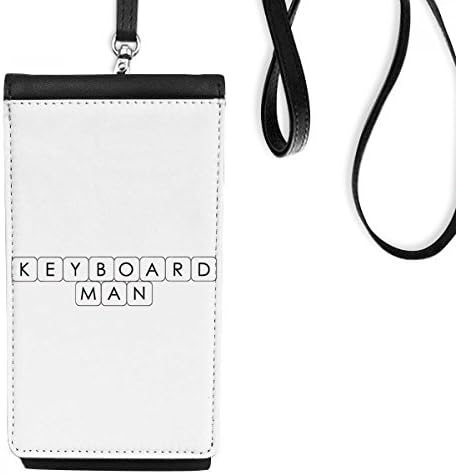 Klavye Adam Art Deco Hediye Moda Telefon cüzdan çanta asılı Cep Kılıfı Siyah cep