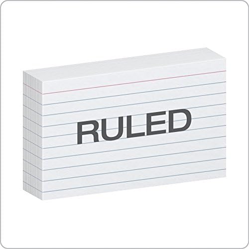 Oxford Heavyweight Regle Endeks Kartları, 3 x 5, Beyaz, Paket Başına 100 (63500)