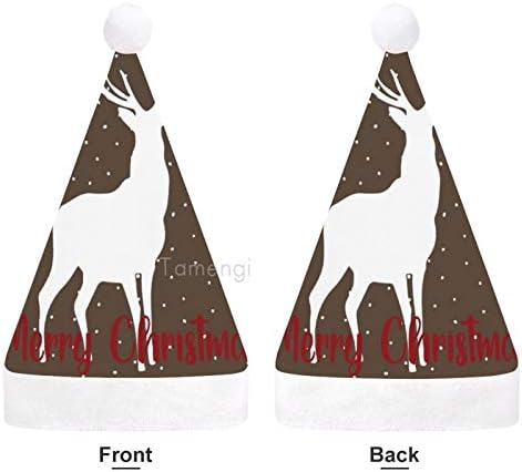 Noel Noel Baba Şapkası, Yetişkinler için Beyaz Geyik Kar Günü Noel Tatil Şapkası, Yeni Yıl Şenlikli Kostüm Tatil Partisi