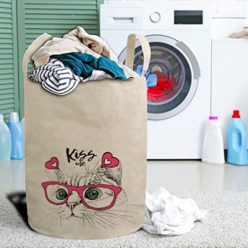 Çamaşır sepeti Katlanabilir Komik Çılgın Kedi Sepeti Kirli Giysiler Su Geçirmez Çanta Keten Depolama Organizatör