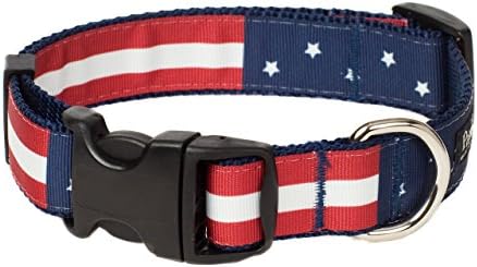Amerikan Bayrağı Köpek Tasmaları (Standart Yaka, SM-3/4Şerit (10 -14 Ayarlanabilir))