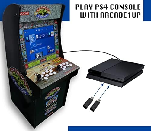 Arcade1Up Dolabı için PS4 Dövüş Çubuğu, Arcade1Up ve 2 PS4 WL alıcısı için Özel olarak tasarlanmış Dövüş Çubuğu ile