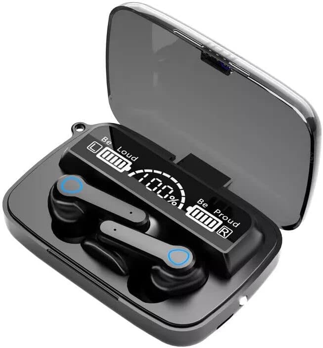 ıphone 13 için Mini Gerçek Kablosuz Kulaklık Bluetooth 5.1 Kulaklık LED Dijital Ekranlı Dokunmatik Kontrol Şarj Çantası,