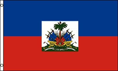 NAYLON (Polyester DEĞİL) Haiti, 3'x5' NAYLON 210D-S Bayrağı