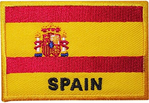 Ispanya Bayrağı İşlemeli Demir / Giysi Dikmek İspanyolca Yama tişört çanta Şapka Rozeti