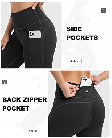 IUGA Polar Astarlı Bootcut Yoga cepli pantolon Kadınlar için Termal Bootleg Pantolon Kış Egzersiz Flare Tayt