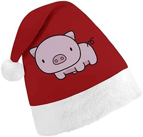 Sevimli Karikatür Domuz Noel Şapka Kişiselleştirilmiş Santa Şapka Komik Noel Süslemeleri