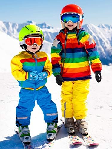 SATINIOR 2 Pairs Kar Eldiven Kız Toddlers Su Geçirmez Eldivenler Çocuk Erkek Kayak Eldivenleri Kalın Sıcak Eldiven