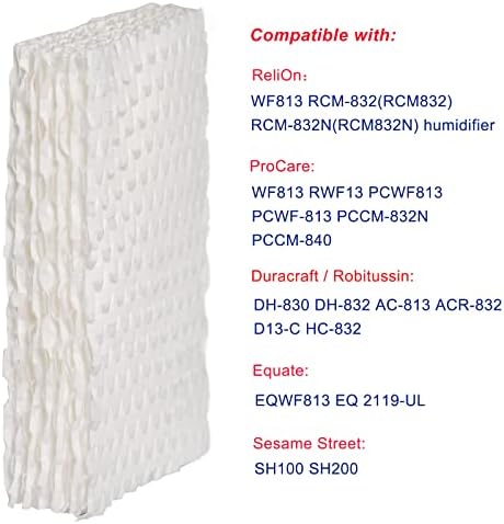 HIFROM 10 Paketi Nemlendirici Fitil yedek filtre WF813 ile Uyumlu ReliOn RCM - 832 RCM-832N ProCare PCCM-832N PCCM-840