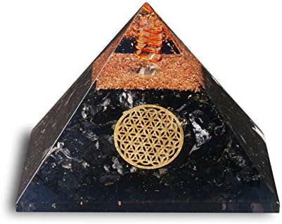 Siyah Turmalin Kristal Piramit-Negatif Enerji Koruma-Kristaller Enerji Temizleme - İyi Şanslar Ev Ofis Dekor-Meditasyon