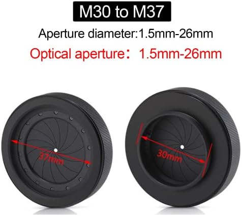 Ayarlanabilir Iris Diyafram Diyafram M30 to M37 Iris Diyafram Diyafram Adaptörü Optik Diyafram Kamera Lens 1.5-26mm