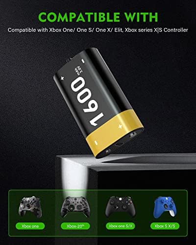 Xbox One / Xbox Serisi X|S Denetleyicisi için Uyumlu 2 Paket Denetleyici Lityum iyon Pil Paketi, Xbox One/One S/One
