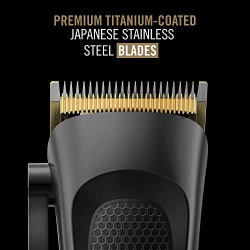 ConairMAN saç makasları Erkekler için, 15 Parça Ev Saç Kesme Kiti Akülü Yüksek Performanslı MetalCraft Kesme Makinesi